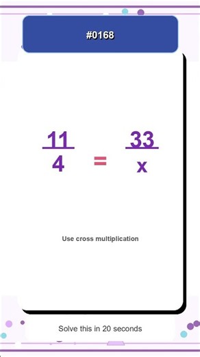 Math Proportions Test #0168