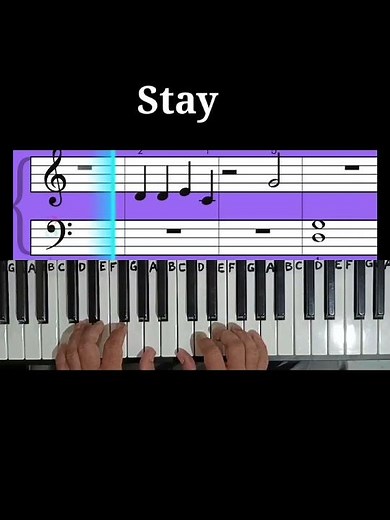 Stay (Justin Bieber and The Kid Laroi) simply piano cover song