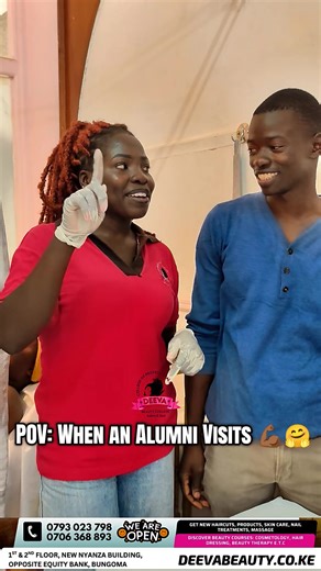 POV: When our Alumni walks back into Deeva Beauty College and reminds us that success starts here 🎓✨ Once a student, forever family 🤍 Our Monthly Intakes Are Open Welcome 🤗 We Are Located in Bungoma Town New Nyanza Building 2 Floor Opposite Equity Bank. #foryoupage #fypシ゚viral #fyppppppppppppppppppppppp #viral #fypシ゚