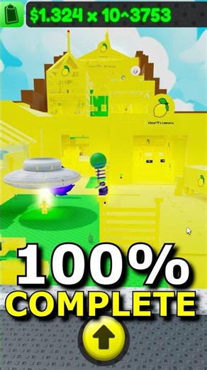 100% Complete in Sell Lemons Roblox
