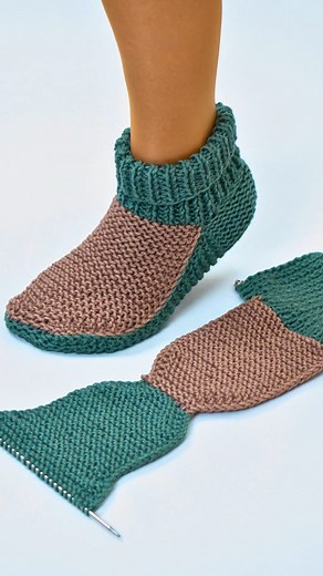 Chaussons chaussettes tricotés facilement ! Tutoriel étape par étape ! Miarti🧶 | Miarti - Crochet et Tricot