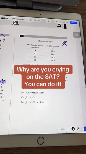 The test is easy! linear equations are your fri #sat #satmath #sattutor #satprep | James Karlson