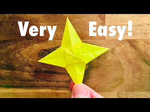 Easy Origami Ninja Star - Sticky Note Origami - origami ninja weapons no tape no glue no scissors