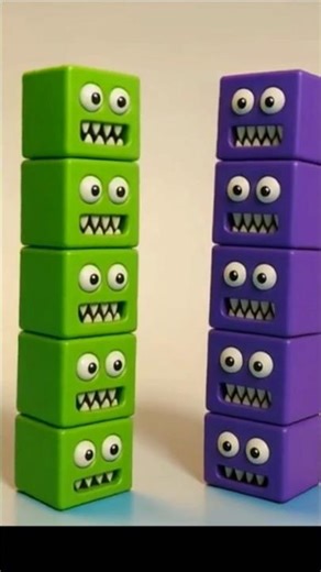 Green vs Purple Monsters | The Funniest 3D Battle Ever! 😂 #animation #shorts