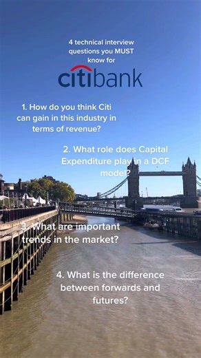 Some technical questions you should know the answers to before a Citigroup interview! 📝 #citigroup #banking #interviewtips #cvtips #finance #financestudent