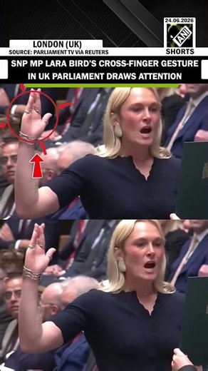 SNP MP Lara Bird’s cross-finger gesture while swearing allegiance to King Charles III goes viral