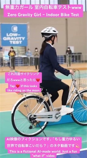 Zero Gravity Girl’s Indoor Bike Test Turns into Moon Riding 🚲💫