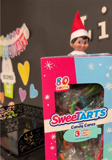 Our elf Peppermint is back for Day 2 and hid 24 candy canes… my second graders are INVESTED 😂🍬 Catch Day 3 tomorrow! #elfontheshelf #elfontheshelfadventures #teacher #elf #secondgrade