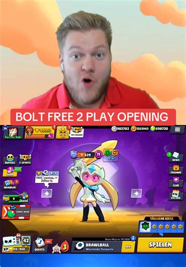BOLT FREE 2 PLAY OPENING 😱😎 #brawlstars #brawlstarsdeutsch #bolt #boltboxen #tobibrawlstars