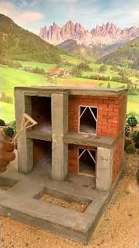 How to Build a Modern 2 Story Mini House with Garden Using Mini Bricks