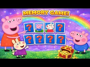 🐷🧠 Peppa Pig Memory Game | Fun 10-Level Card Challenge for Kids! 🎴✨