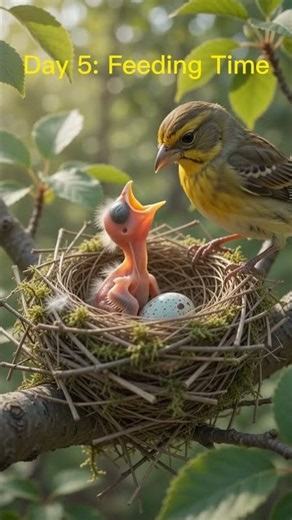 Bird Life Cycle Time-Lapse 🐦 | Egg to First Flight #Shorts #BirdLife #TimeLapse #NatureShorts