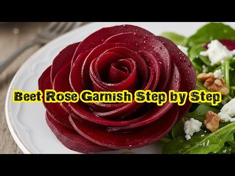 Simple Food Decoration Tutorial | How to Make a Beet Rose Garnish