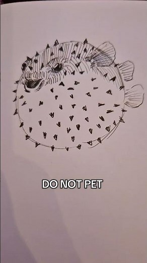 Mrs. Puff🐡 #art #pur3art #pufferfish #sketch