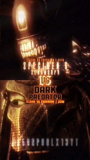 Specimen 6 Xenomorph Vs Dark Predator | AVP 2010 #alien #yautja #avp #vs #shorts #edit #viral