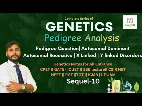 Pedigree Analysis | Pedigree Question Solution | Genetic Autosomal & Sex linked disorders| Part-1