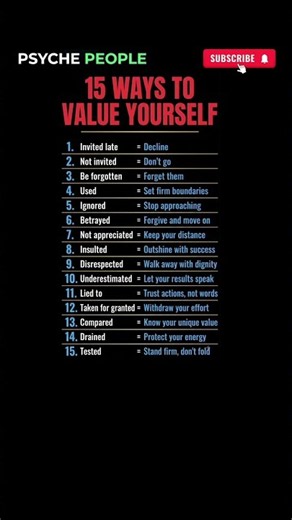 15 Ways to Value Yourself More | Psychology of Self-Worth 🎯📶 | ‪@PsychePeople‬