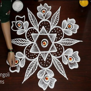 1M views · 4.2K reactions | Amazing 3 dots rangoli kolam designs & muggulu #rangoli #kolam #muggulu #art #artist #artwork #rangolihomes #easyrangolisuneetha #drawing #rangolidesigns #Diwali #Diwalirangoli #deepavali #diwalikolam | Easy rangoli designs | Facebook