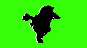 Download green screen 3d map of East Kalimantan in Indonesia for free