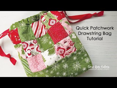 Sew a Quick Patchwork Drawstring Bag