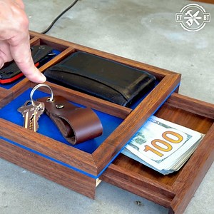 Guy hides Cash inside a Valet Tray! 🤑 I made a valet tray with a secret compartment to hide cash or other valuables! | Fix This Build That