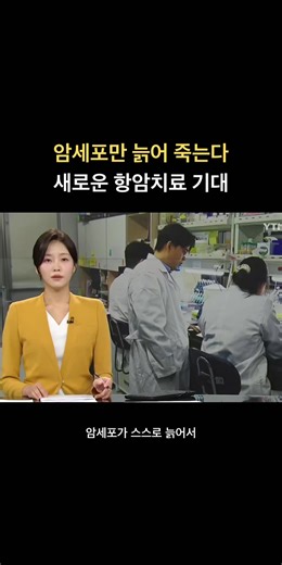 암세포를 늙게 만들어 죽이는 새로운 항암치료
