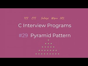 Pyramid Pattern Printing(Tamil) | C Interview Programs | Logic First Tamil