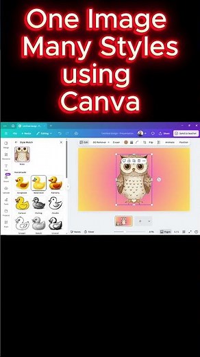 One Picture many style using Canva | How to make multi styles in canva