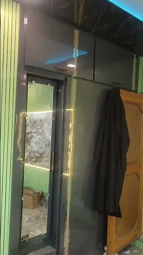 wardrobe design and pvc complete u v marbal sheet install complete