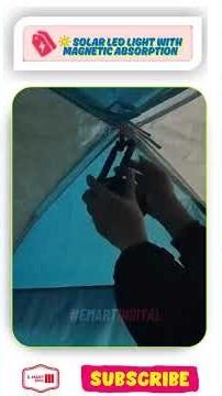 🔆 Solar LED Light with Magnetic Absorption #1075