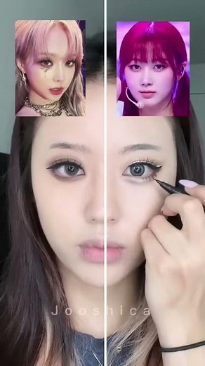 에스파 윈터 vs 지젤 반반 메이크업 aespa winter vs Giselle half & half makeup ✨