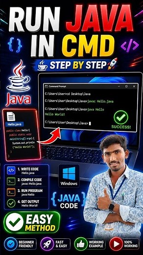 How to run java in cmd terminal | Amiths. Thoughts |#trending #java #tutorial