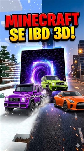 Maine Minecraft Portal Se IBD 3D Mein Car Nikali! 😱🔥 | Minecraft x Indian Bike Driving 3D #shorts