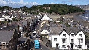 The picturesque medieval walled town of Conwy in North Wales United Kingdom