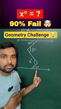 Geometry Challenge 😱 || geometry | Find the value of X ? #geometry #maths #mathtricks #shorts #angle