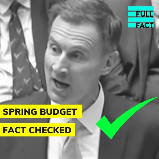 2.4K views · 86 reactions | We've fact checked three of the chancellor’s claims from the Spring Budget ✅ | Full Fact | Facebook