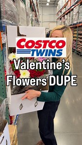 On this Valentines…why pay $120 when you can pay $60 at Costco! BEST dupe!!! #costco #costcofinds #dupe #valentinesday #flowers | Costco Twins