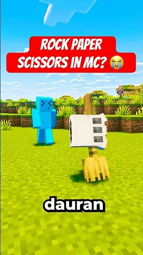 ROCK PAPER SCISSOR IN MINECRAFT? 😭#minecraft