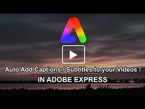 How To Add Subtitles In Adobe Express Captions Video Tutorial For Beginners #adobeexpress