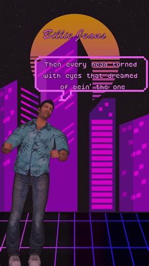 Billie Jeans ♥️😍#gta #vicecity #miami #retro #80s #animation #effect #fypシ゚viral #summer #edit #fyp