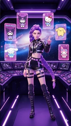 Rumi’s Cosmic Sanrio Transformation 🚀✨ | Spacecraft Fashion Glow-Up! 🌌