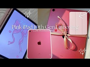 Pink iPad 10th Gen Unboxing! 😍 Full Setup & Accessories”🎀