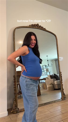 I can’t believe I thought I had a bump at 16 weeks! Also I filmed the ending a week late at 29 weeks whoops lol 😆 #29weekspregnant #ivfpregnancy #firsttimemom #pregnantinyour30s #ivfsuccess