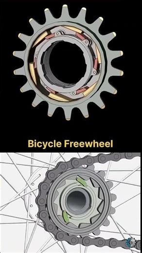 How a Bicycle Freewheel Works! 🚲 (Animation vs. Real) #shorts