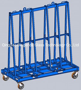 [Hot Item] 2 Tons 4000 Lbs Glass Dollies a Frame Glass Trolley Rack with Wheels Detachable Structure High Shipping Rate