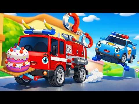 So Much Slime?! The City Is Covered in Green Goo 🧪😱 | Police Car Cartoon