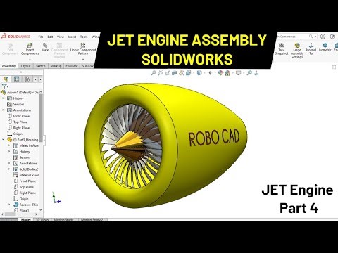 Jet Engine Assembly in SolidWorks | Robo CAD
