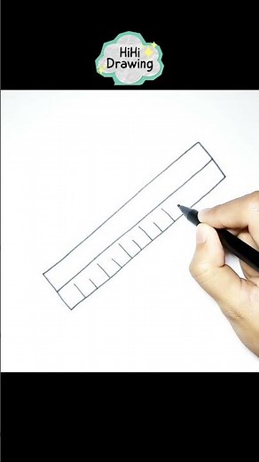 How To Draw a Ruler Easily #ruler #stationary #school #stationery #draw #hihidrawing #drawing