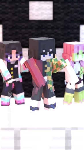 Lights Out Dance but Demon Slayer - Hashira | Minecraft Dance #minecraft #dance #animation