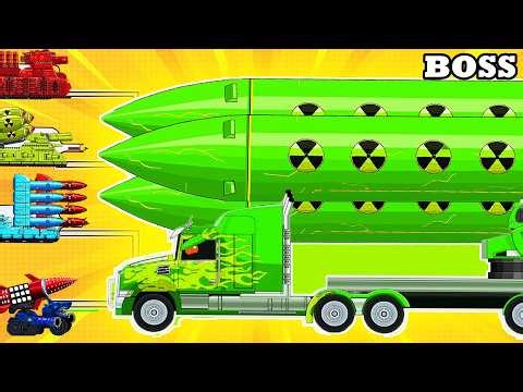 The CARTOON BATTLE of Container Optimus Rocket in new look vs Tank - Tank Cartoon Battle
